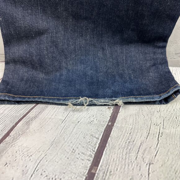 VTG Y2K True Religion Button Fly‎ Bootcut Woman’s Denim Jeans Leather Patch 36 - Picture 7 of 14